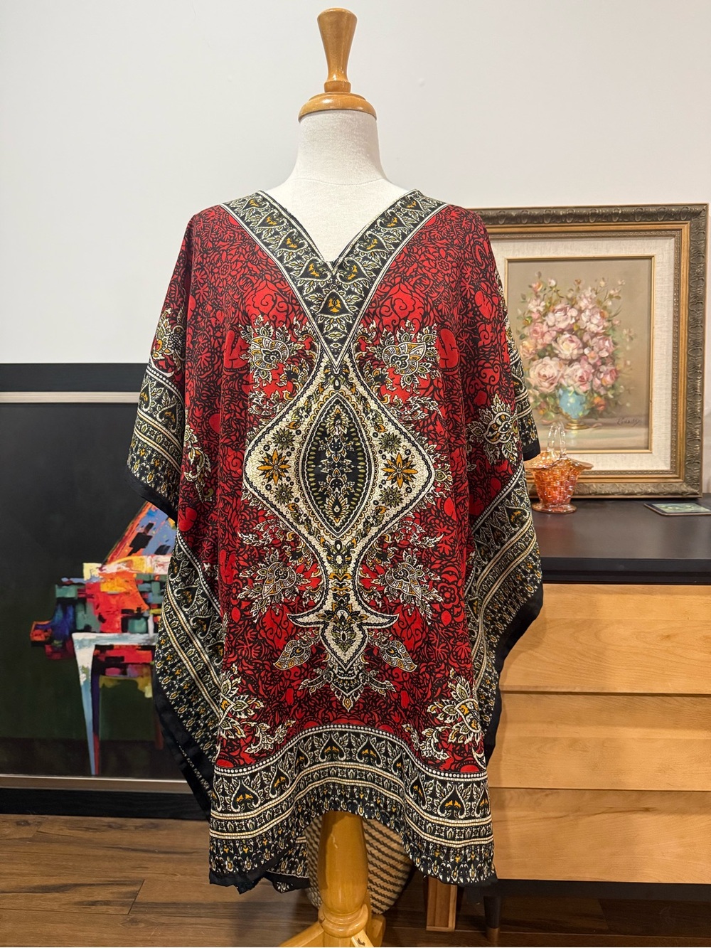 Red Mini Kaftan